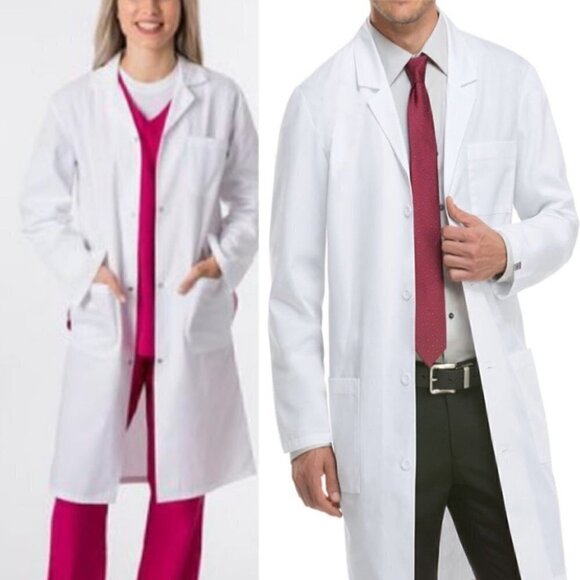 UNISEX White Lab Coat For Men And Women - Picture 1 of 13